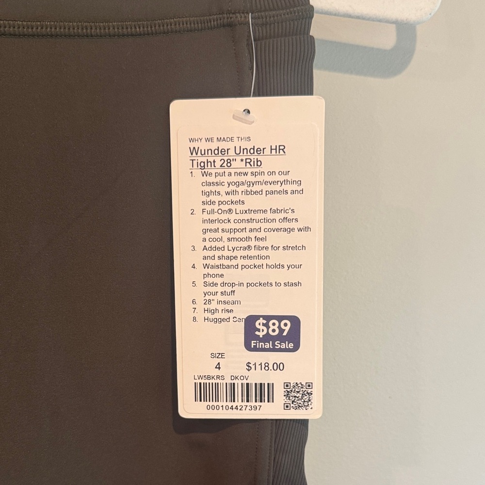 lululemon athletica Ribbed Dark Olive Leggings - Picture 2 of 5